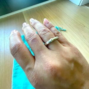 Vintage AUTHENTIC Tiffany and Co. Silver Bamboo ring Size 6